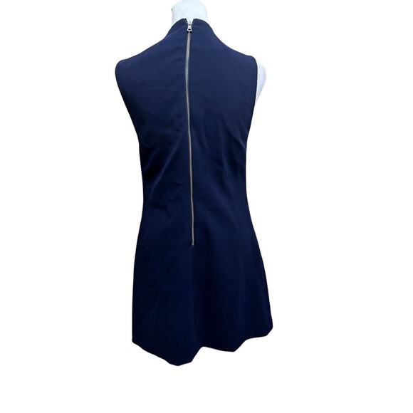 Alice + Olivia Sleeveless Sheath Dress in Navy Blue Size 0 Polyester - Picture 3 of 10